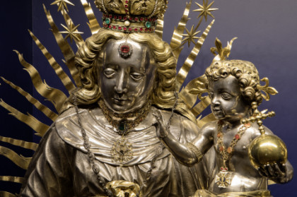 Silberne Madonnenbüste mit Jesuskind, Luzern 1658