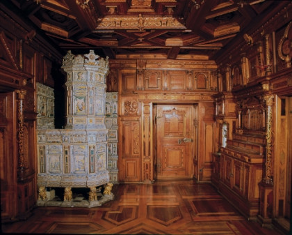 Freulerpalast, Täferzimmer mit Winterthurer Ofen