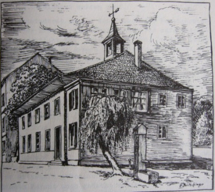 In vergangener Zeit ein Schulhaus: erbaut 1852.