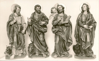 Die vier Evangelisten: Lukas, Markus, Matthäus, Johannes 