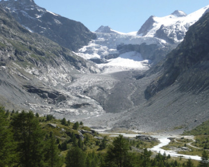 Glacier du Mont-Miné: touché par le réchauffement climatique